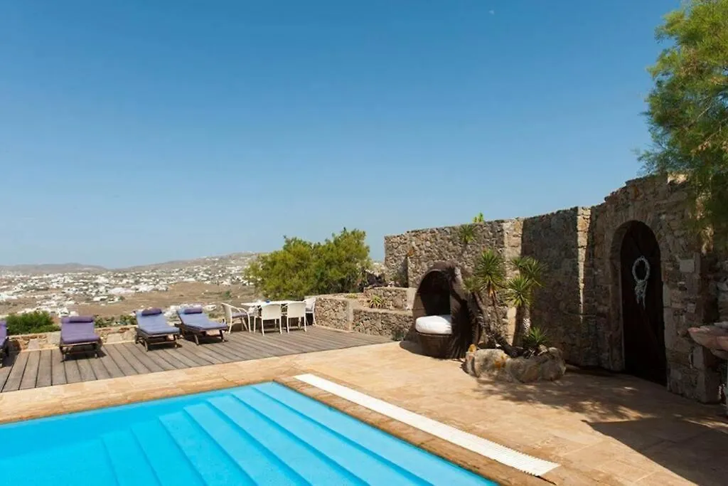 Dreamy Boho 5Bed Villa With Pool And Ocean View Mykonos Town