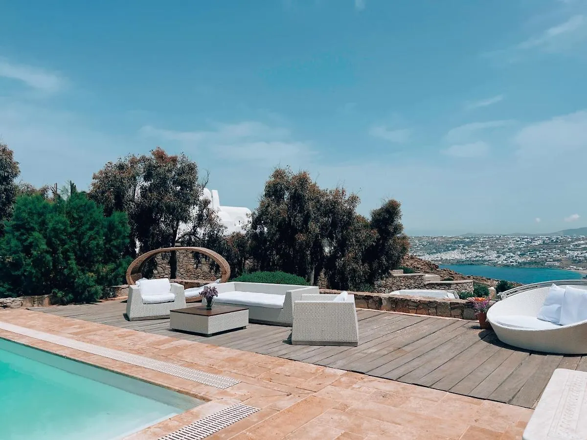 Dreamy Boho 5Bed Villa With Pool And Ocean View Mykonos Town Grecja