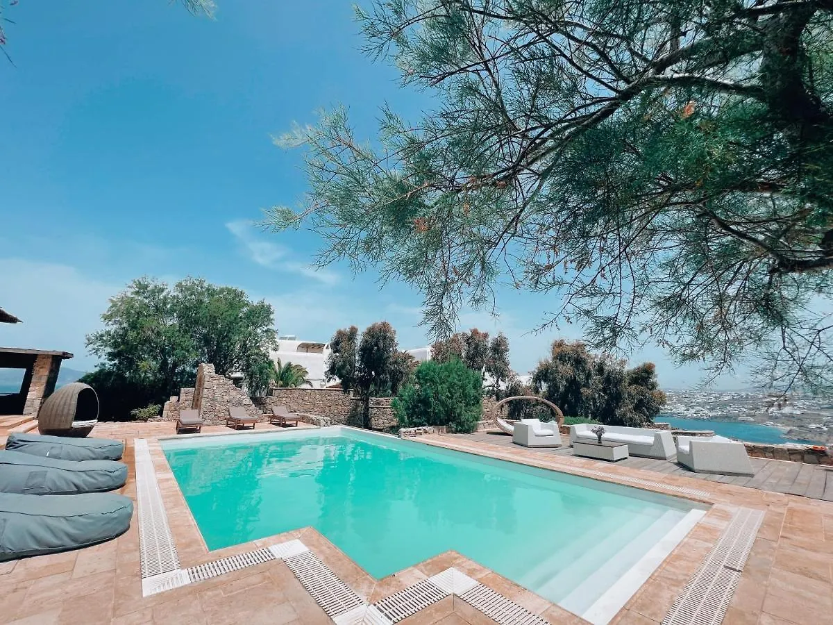 Dreamy Boho 5Bed Villa With Pool And Ocean View Mykonos Town 0*,  希腊