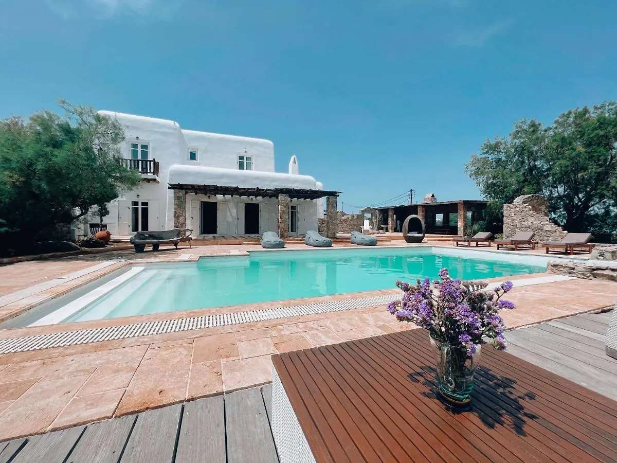 Dreamy Boho 5Bed Villa With Pool And Ocean View Mykonos Town